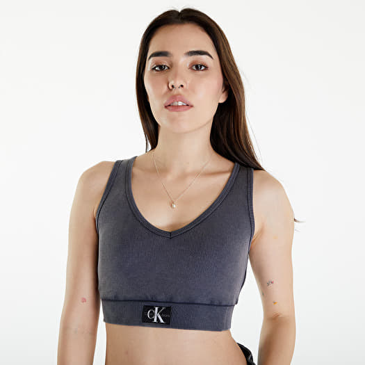 Tank Tops Calvin Klein Jeans Label Washed Rib Crop Top Washed