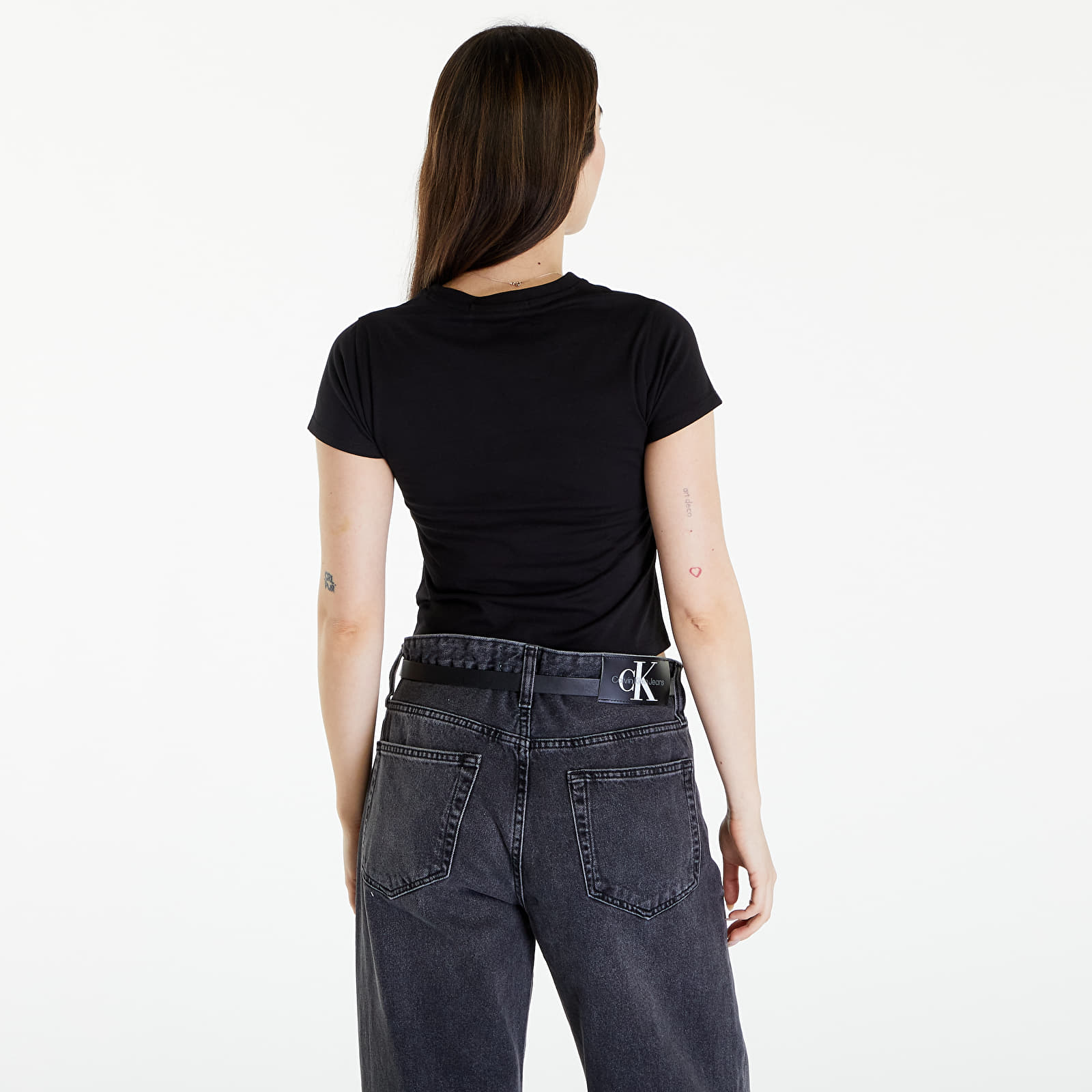 T-Shirts Calvin Klein Jeans Diffused Box Fitted Short Sleeve Tee Black