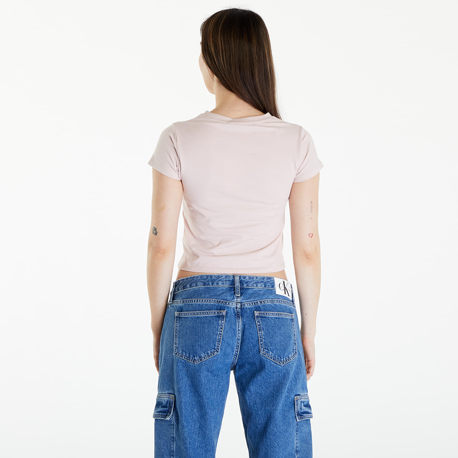T-paidat Calvin Klein Jeans Diffused Box Fitted Short Sleeve Tee Sepia Rose