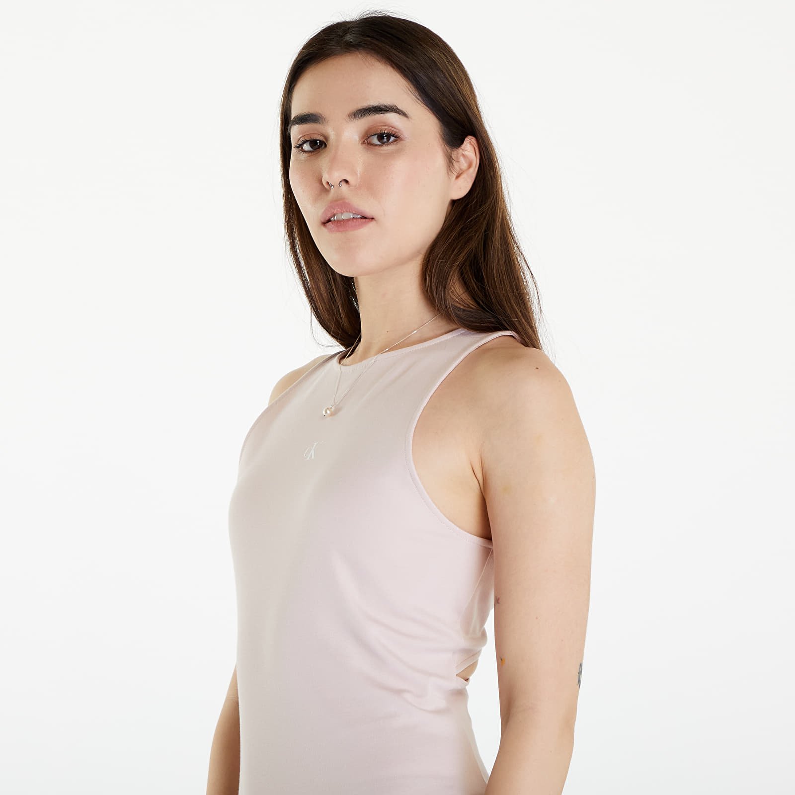 Kleider Calvin Klein Jeans Racerback Milano Dress Sepia Rose