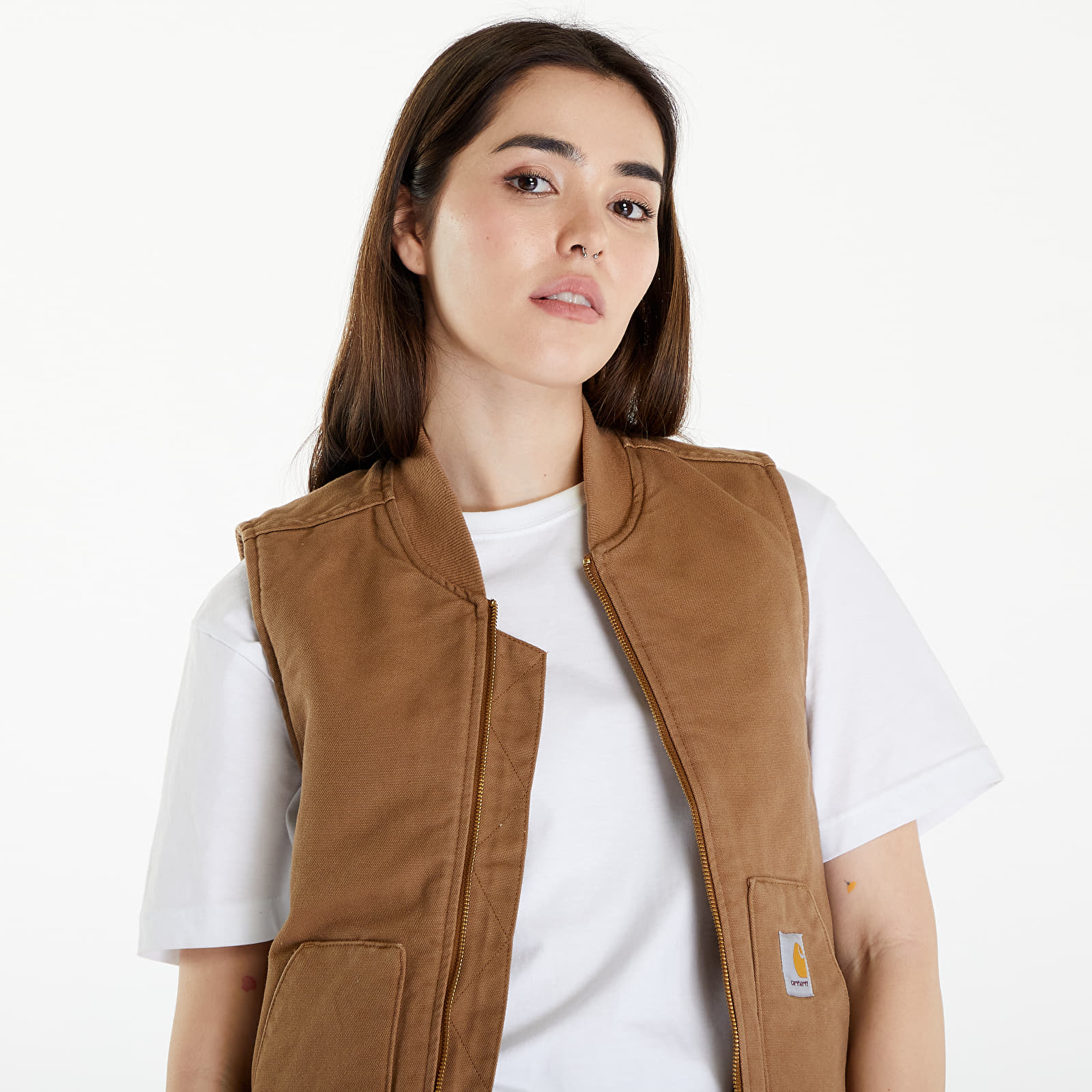 Vests Carhartt WIP Classic Vest UNISEX Hamilton Brown Rinsed Footshop