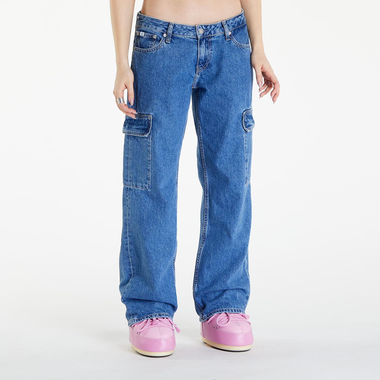 Levně Calvin Klein Jeans Extreme Low Rise Baggy Jeans Denim Medium
