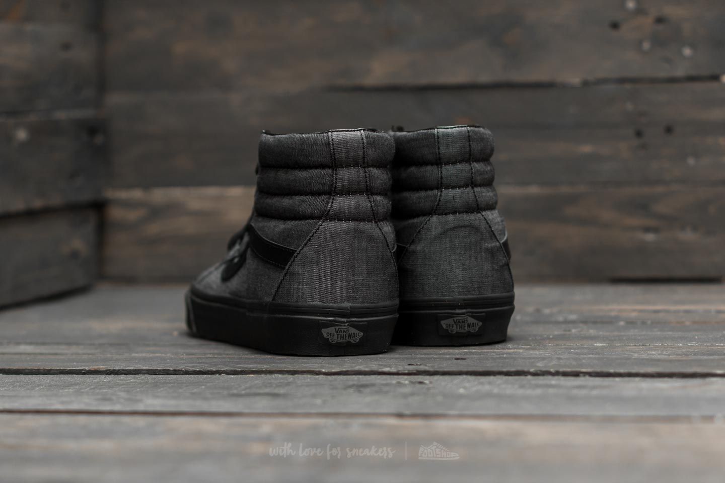 Herren Sneaker und Schuhe Vans Sk8 Hi Reissue Mono Chambray Black Black Footshop