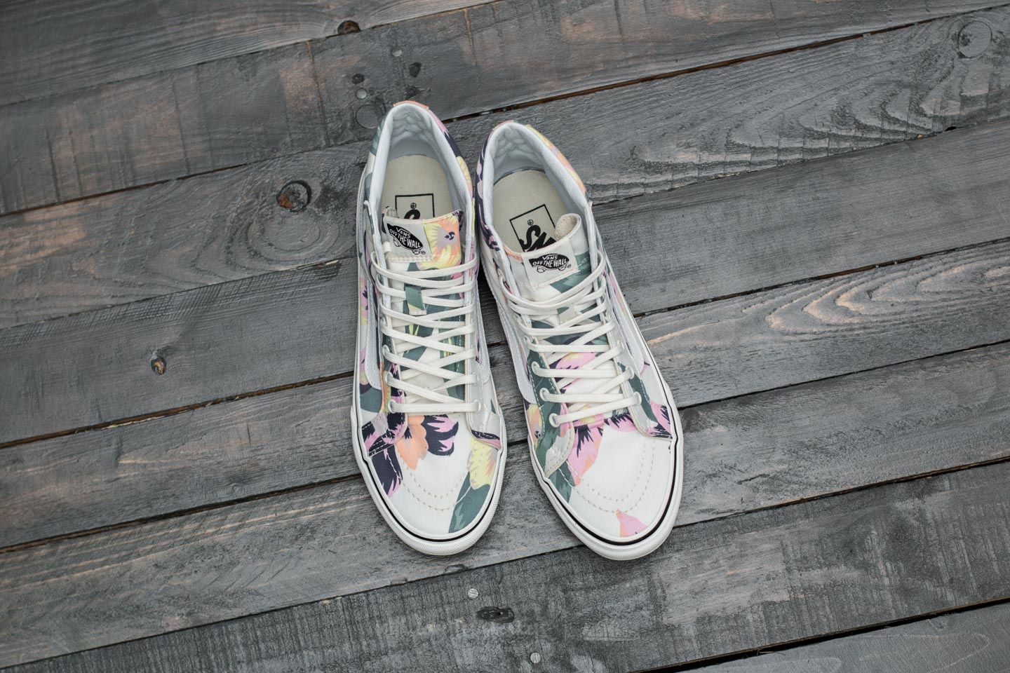 Women s shoes Vans Sk8 Hi Slim Vintage Floral Marshmallow Footshop