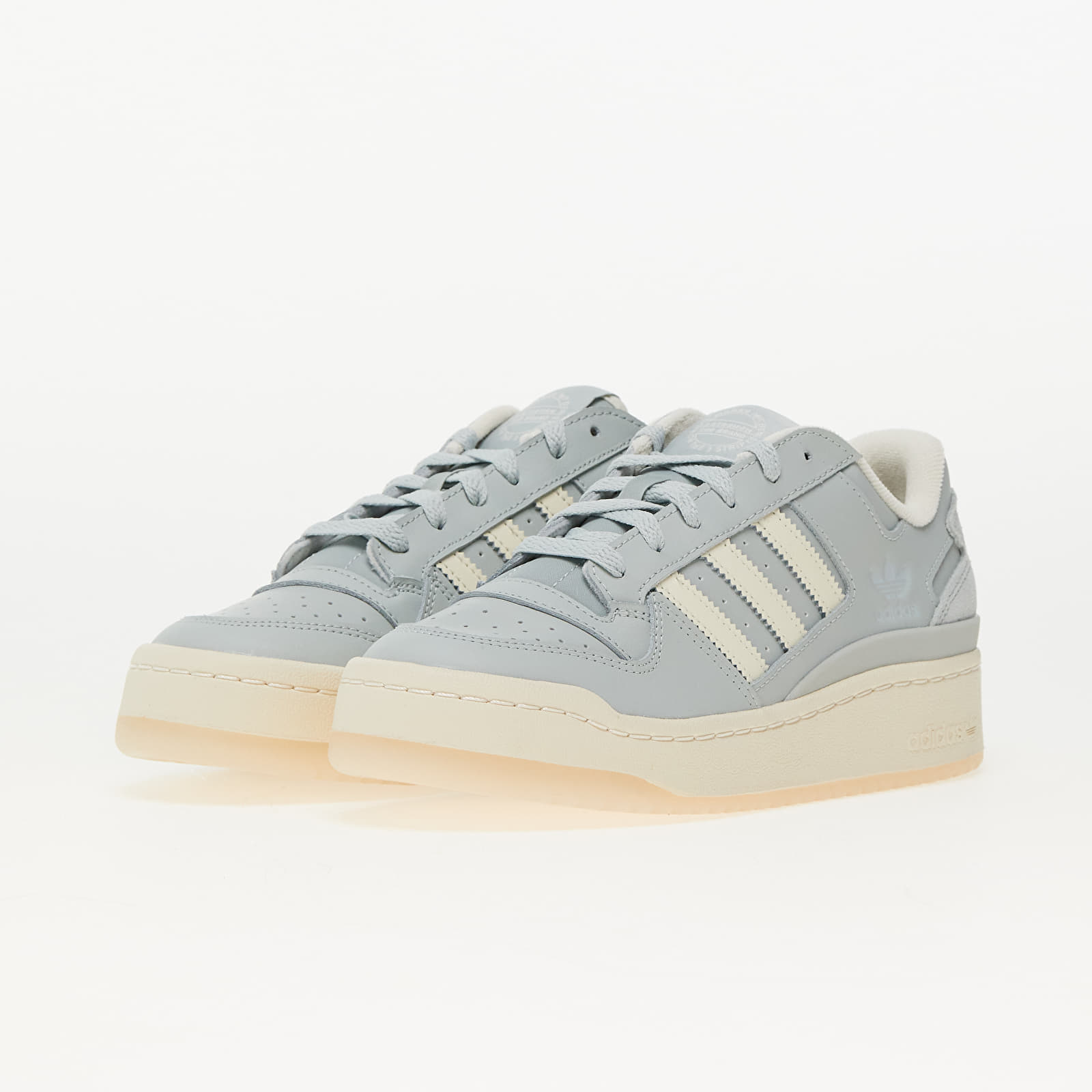 スニーカー adidas Forum Bold Stripe W White Silver ID0410 Size 9 - adidas Forum Bold Stripes - White / Silver Pebble
