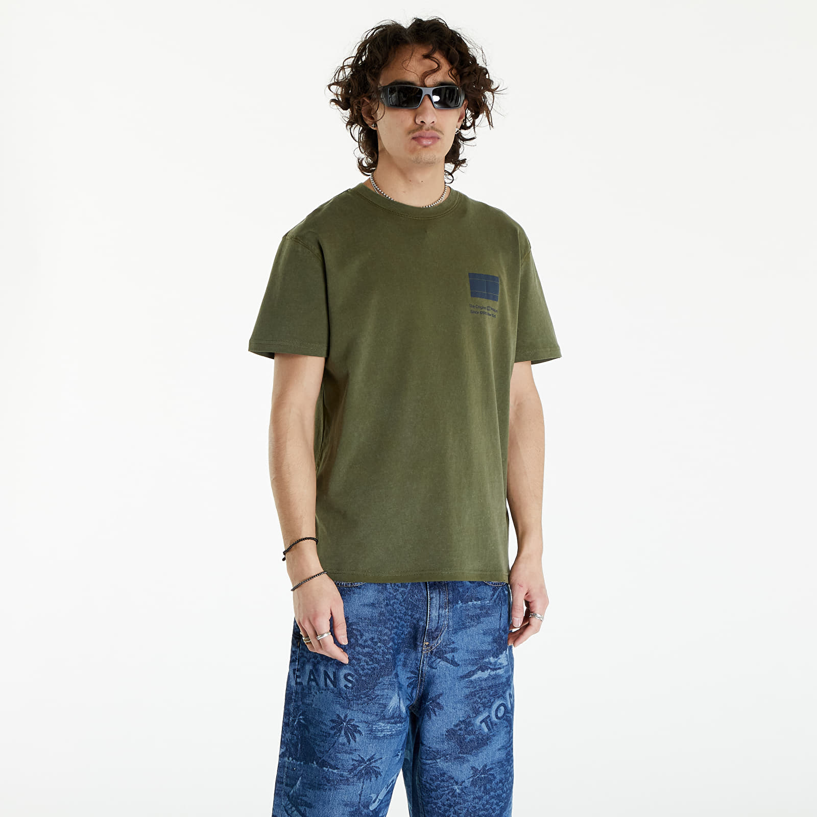 Magliette Tommy Jeans Regular Essential Flag Tee Drab Olive Green