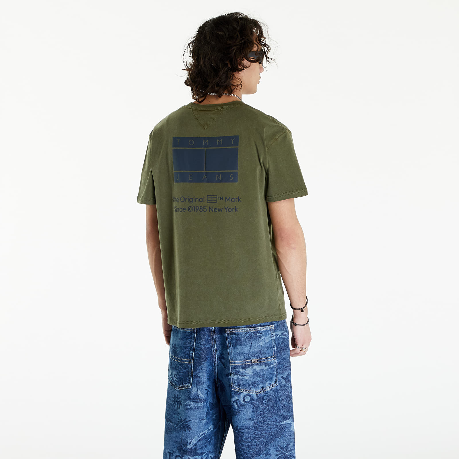 Футболка Tommy Jeans Regular Essential Flag Tee Drab Olive Green L