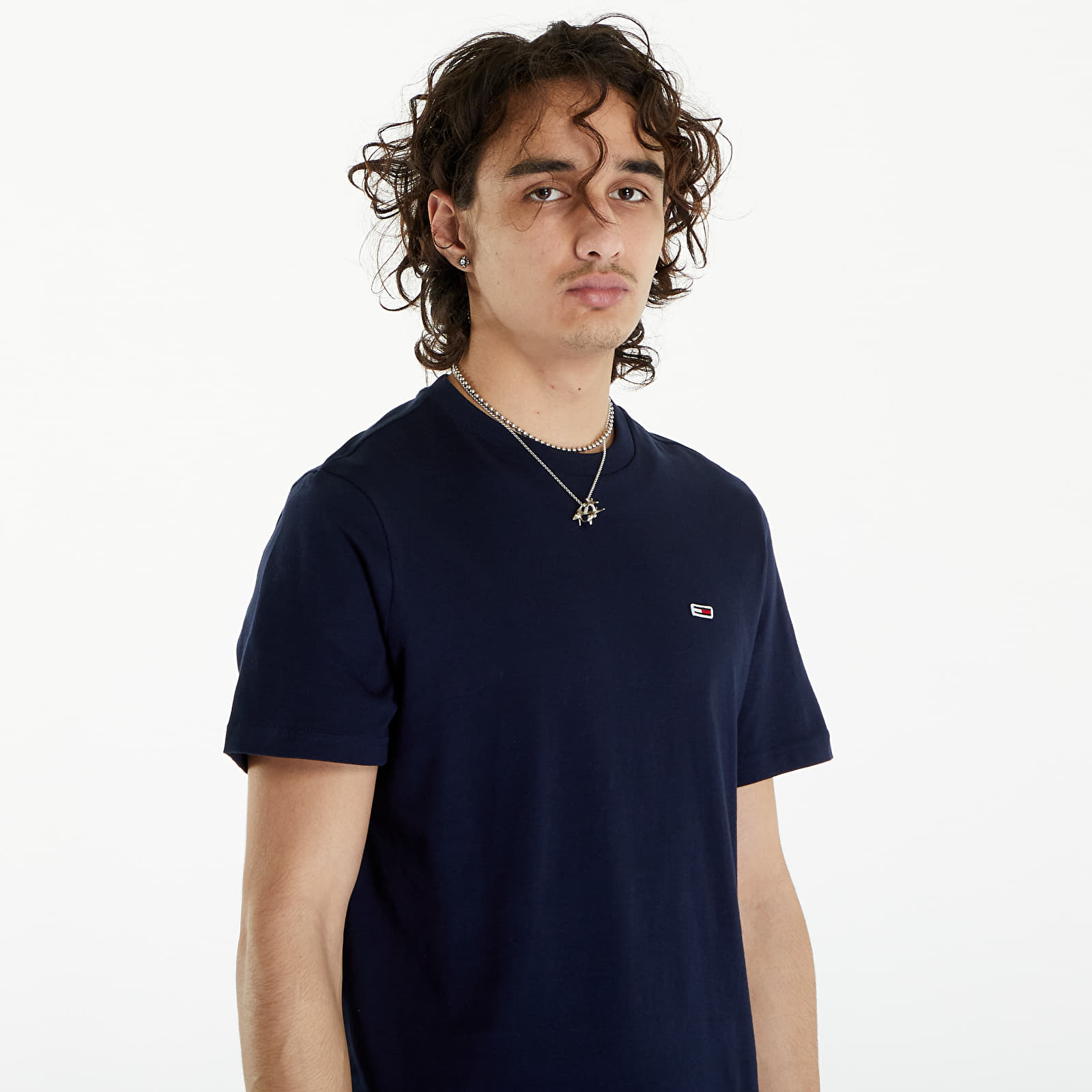   Μπλούζες Tommy Jeans Slim Jersey Crew Neck Tee Dark Night Navy