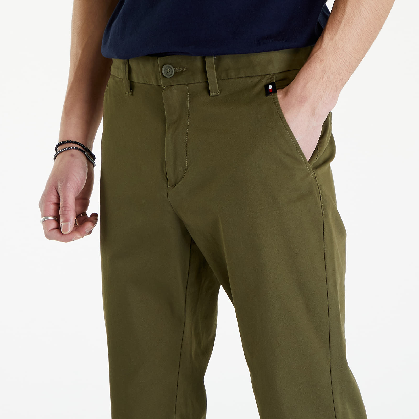 Spodnie Tommy Jeans Austin Chino Drab Olive Green