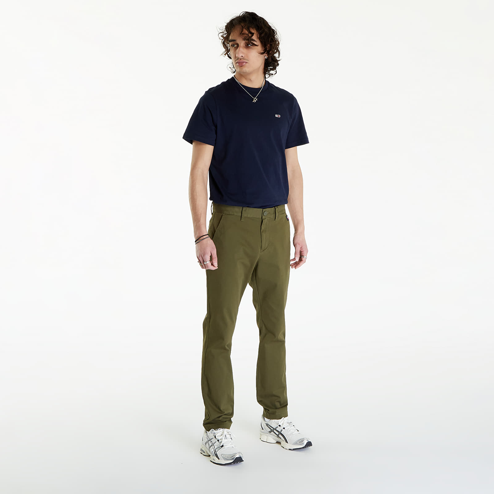 Spodnie Tommy Jeans Austin Chino Drab Olive Green