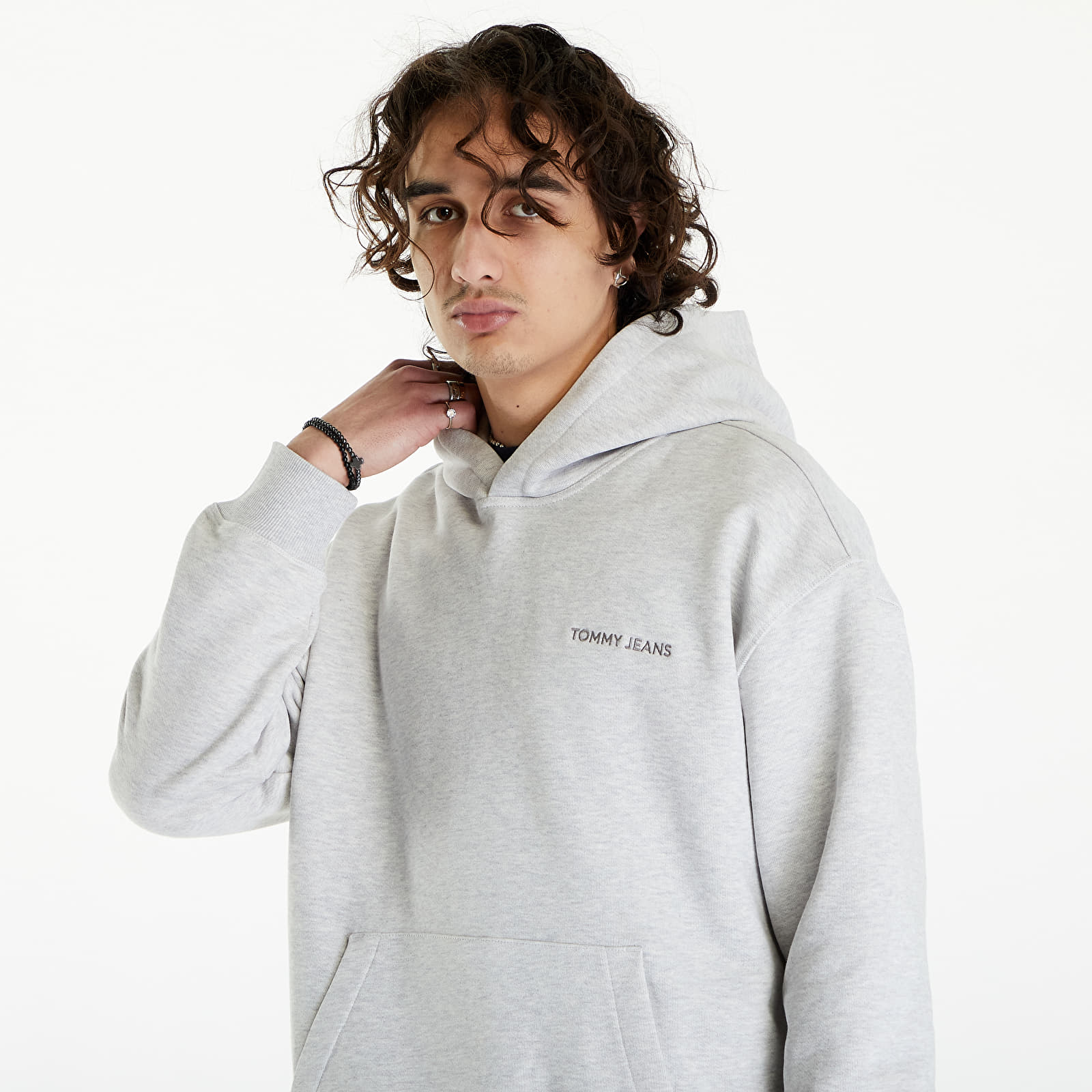 Sudaderas Tommy Jeans Relaxed New Classic Hoodie Silver Grey