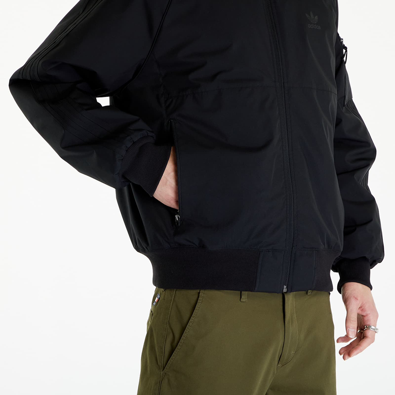 Adidas bomber jacket mens black top