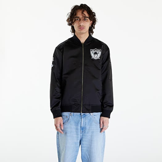 Raiders satin bomber jacket shop