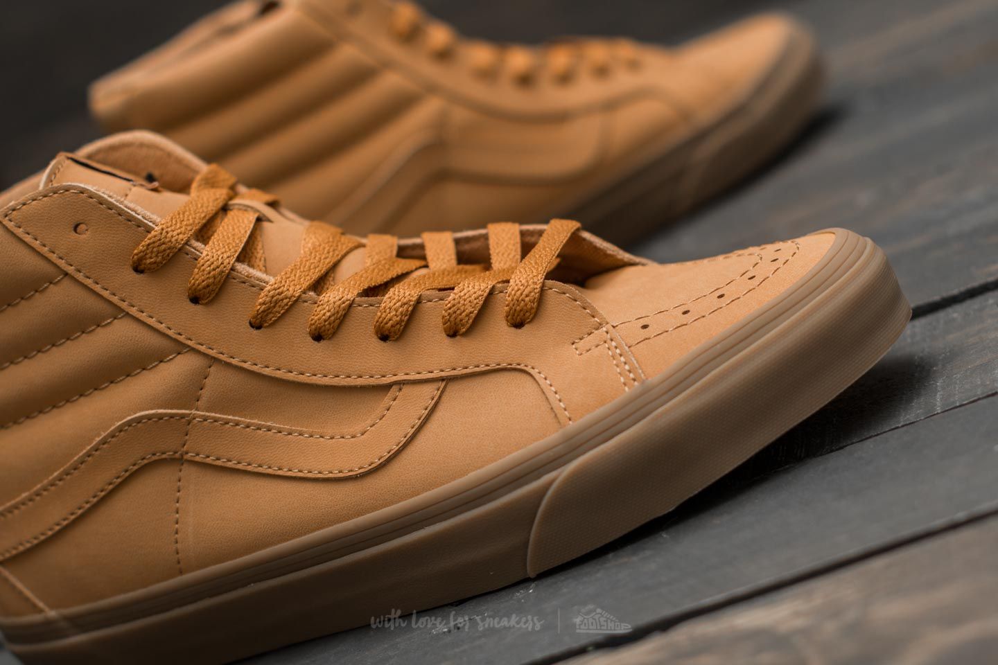 Scarpe uomo Vans Sk8-Hi Reissue (Vansbuck) Light Gum/ Mono