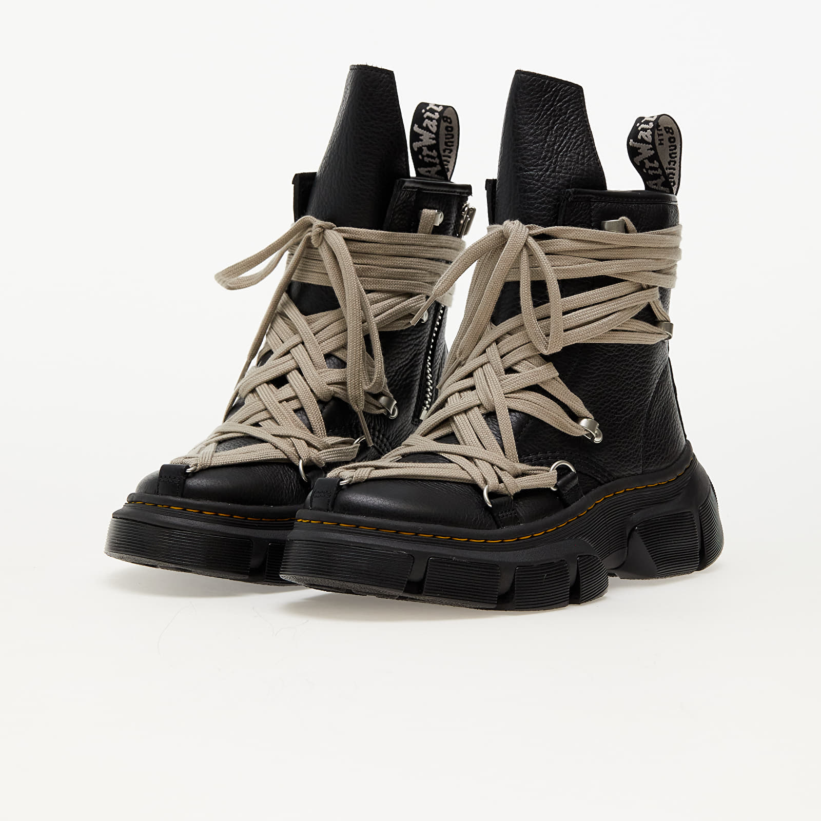 Încălțăminte și sneakerși pentru bărbați Rick Owens DRKSHDW x Dr. Martens 1460 Dmxl Mega Lace Boot Black