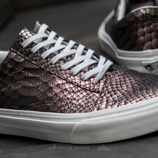 White and rose gold vans cheap