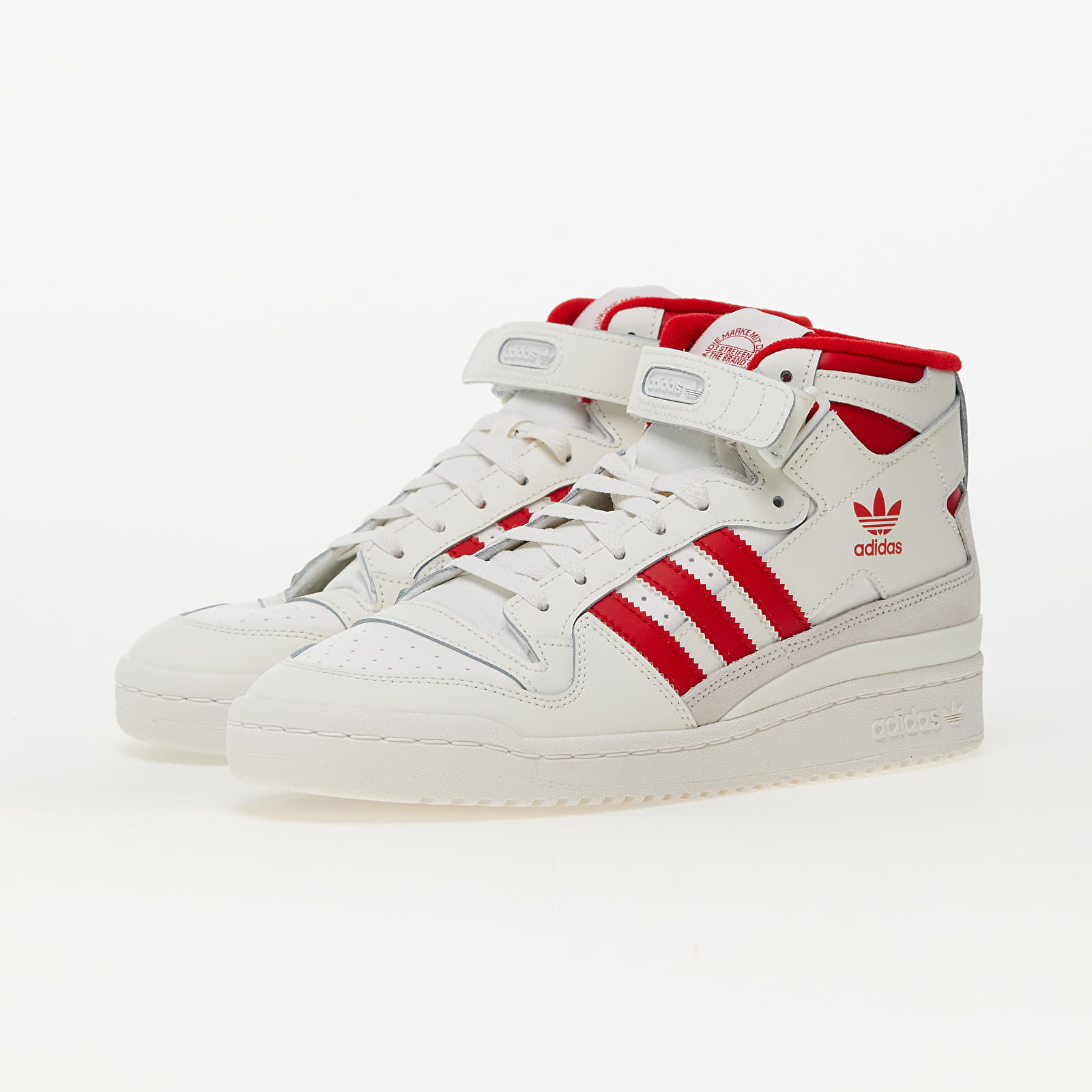 Herenschoenen adidas Forum Mid Cloud White/ Better Scarlet/ Cloud White