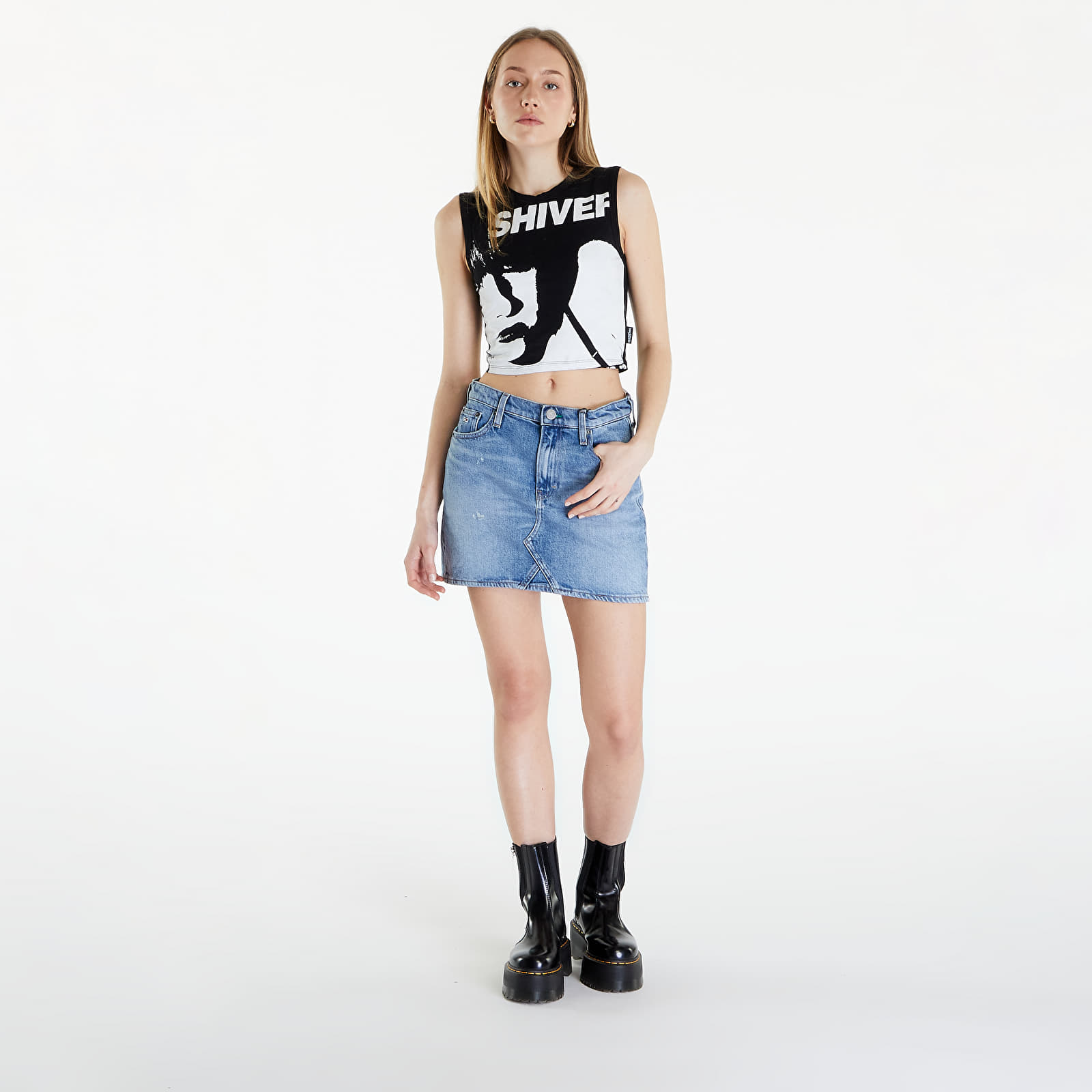 Skirts Tommy Jeans Izzie Mid Rise Mini Classic Skirt Denim