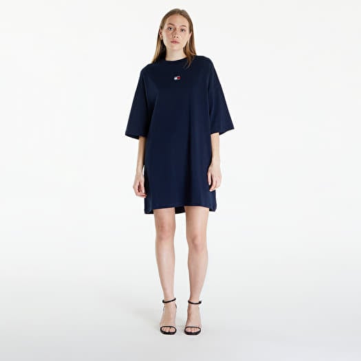 Šaty Tommy Jeans Badge Tee Dress Dark Night Navy