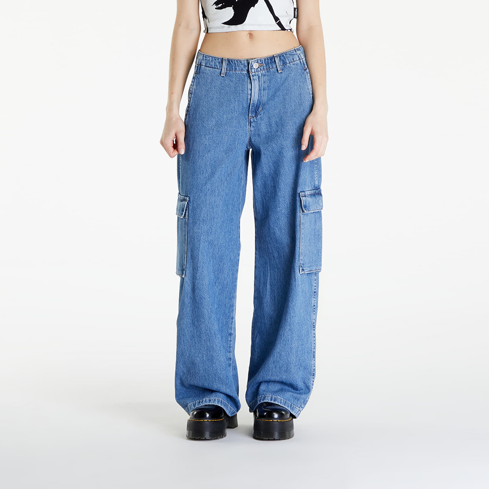 Džíny Levi's® Baggy Cargo Denim Jeans Blue