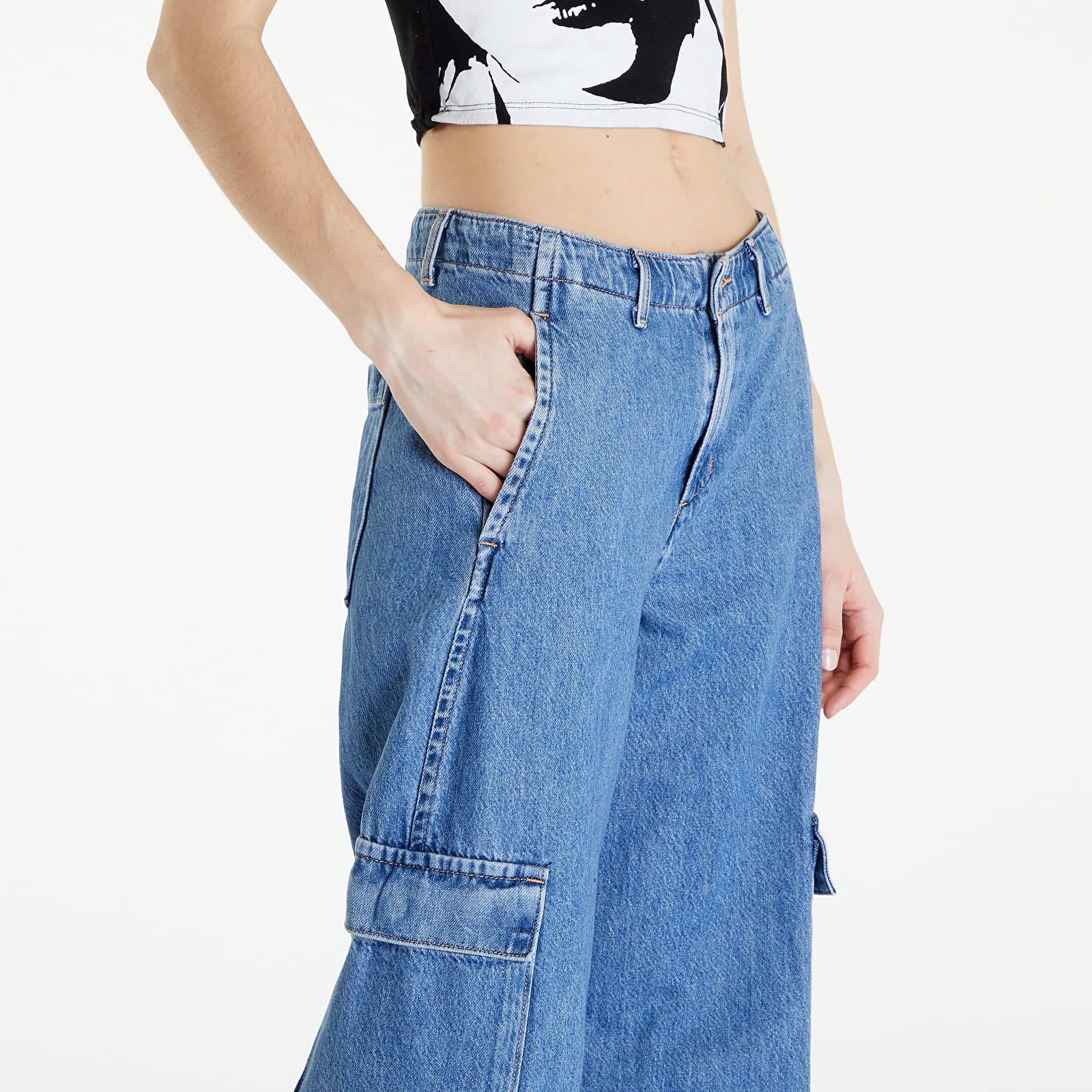 Džíny Levi's® Baggy Cargo Denim Jeans Blue