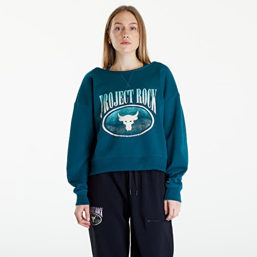 Mikina Under Armour Project Rock Terry Sweatshirt Turquoise