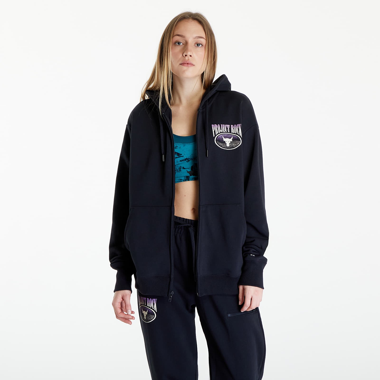 Суичърти Under Armour Project Rock Terry Full Zip Sweatshirt Black