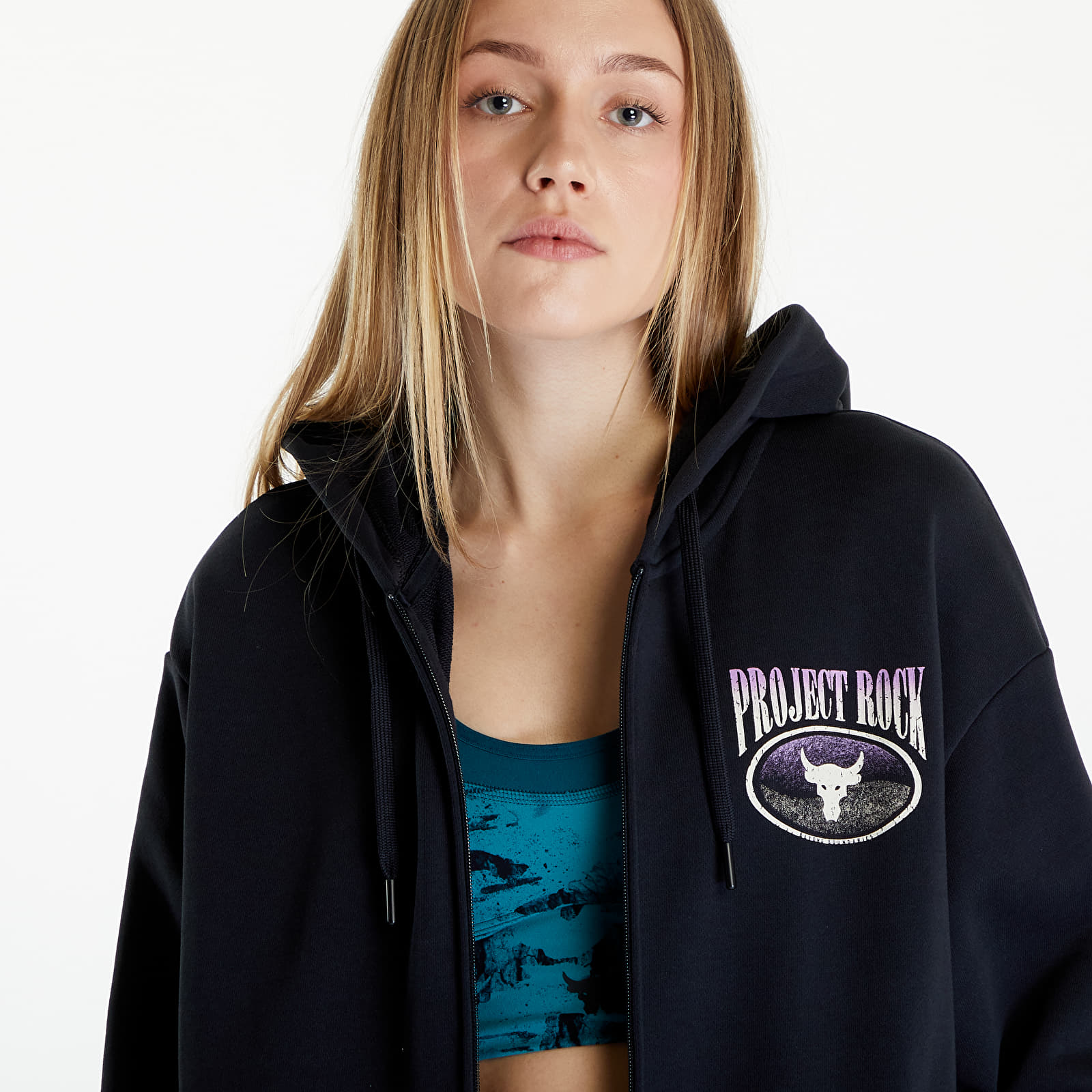 Суичърти Under Armour Project Rock Terry Full Zip Sweatshirt Black