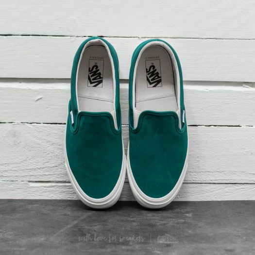 Turquoise vans best sale slip ons