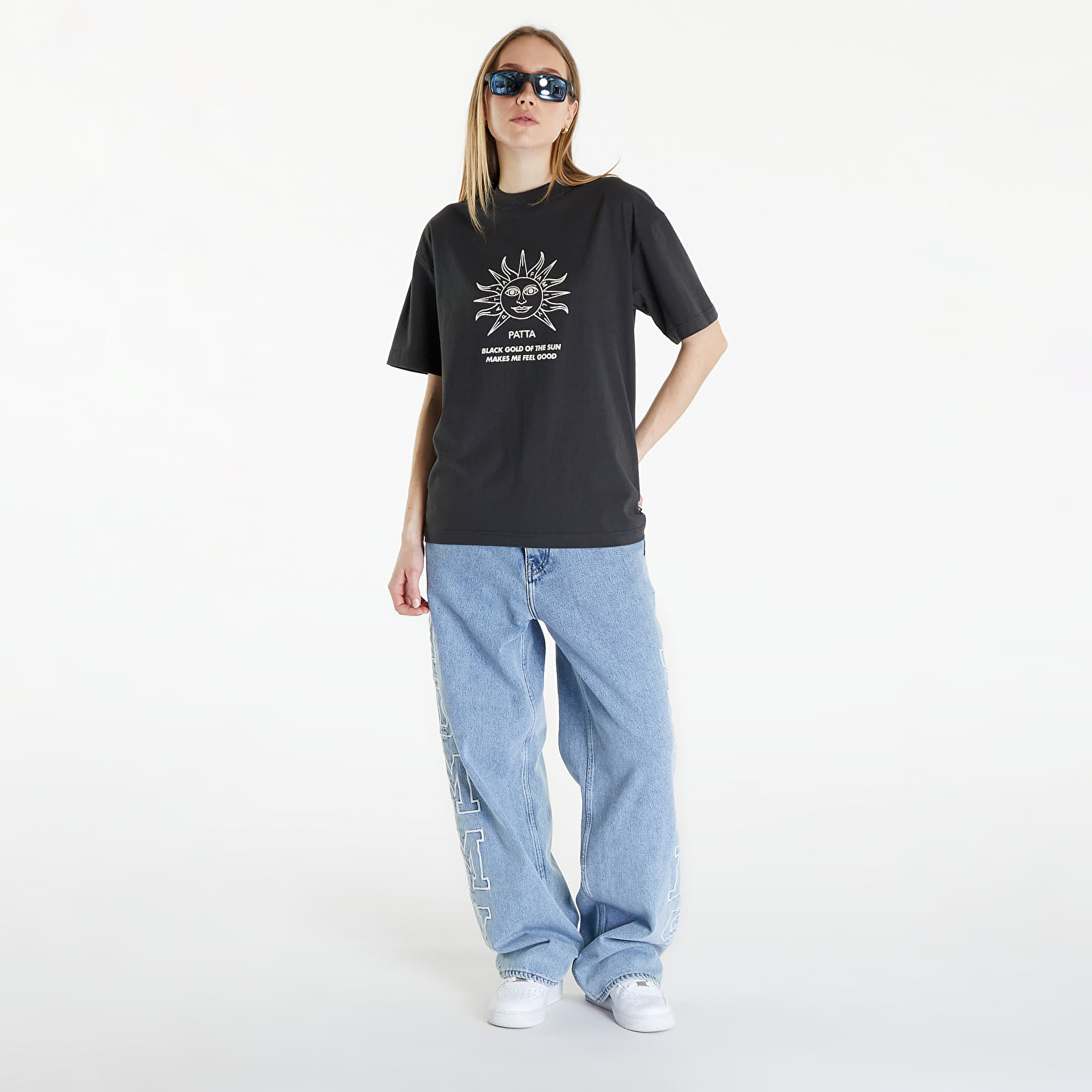 Tričká Patta Black Gold Sun T-Shirt UNISEX Pirate Black