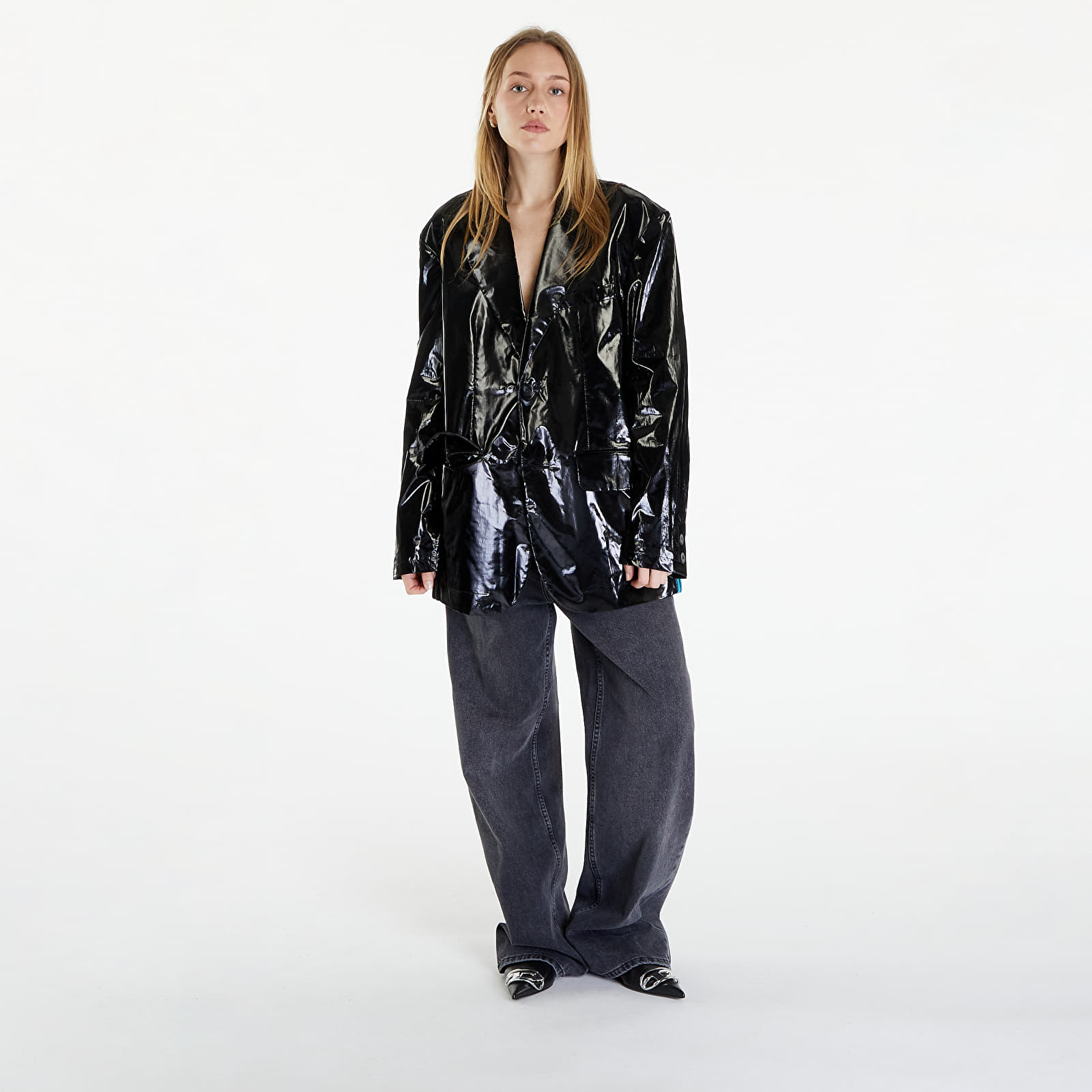 Bundy adidas x Song For The Mute Shiny UNISEX Blazer Black/ Active Teal