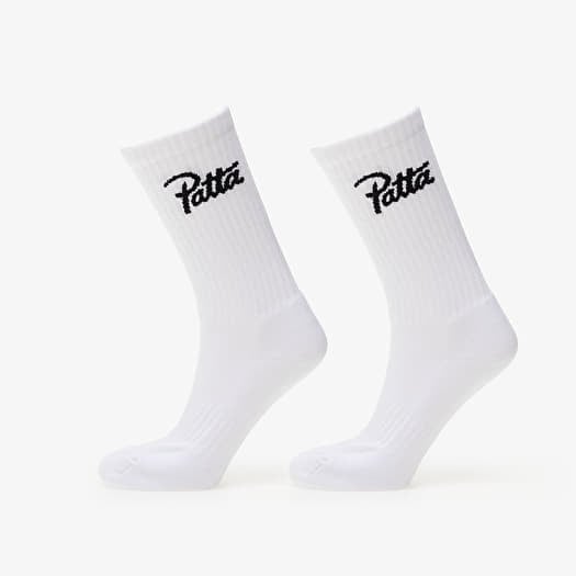 Skarpety Patta Script Logo Sport Socks 2-Pack White