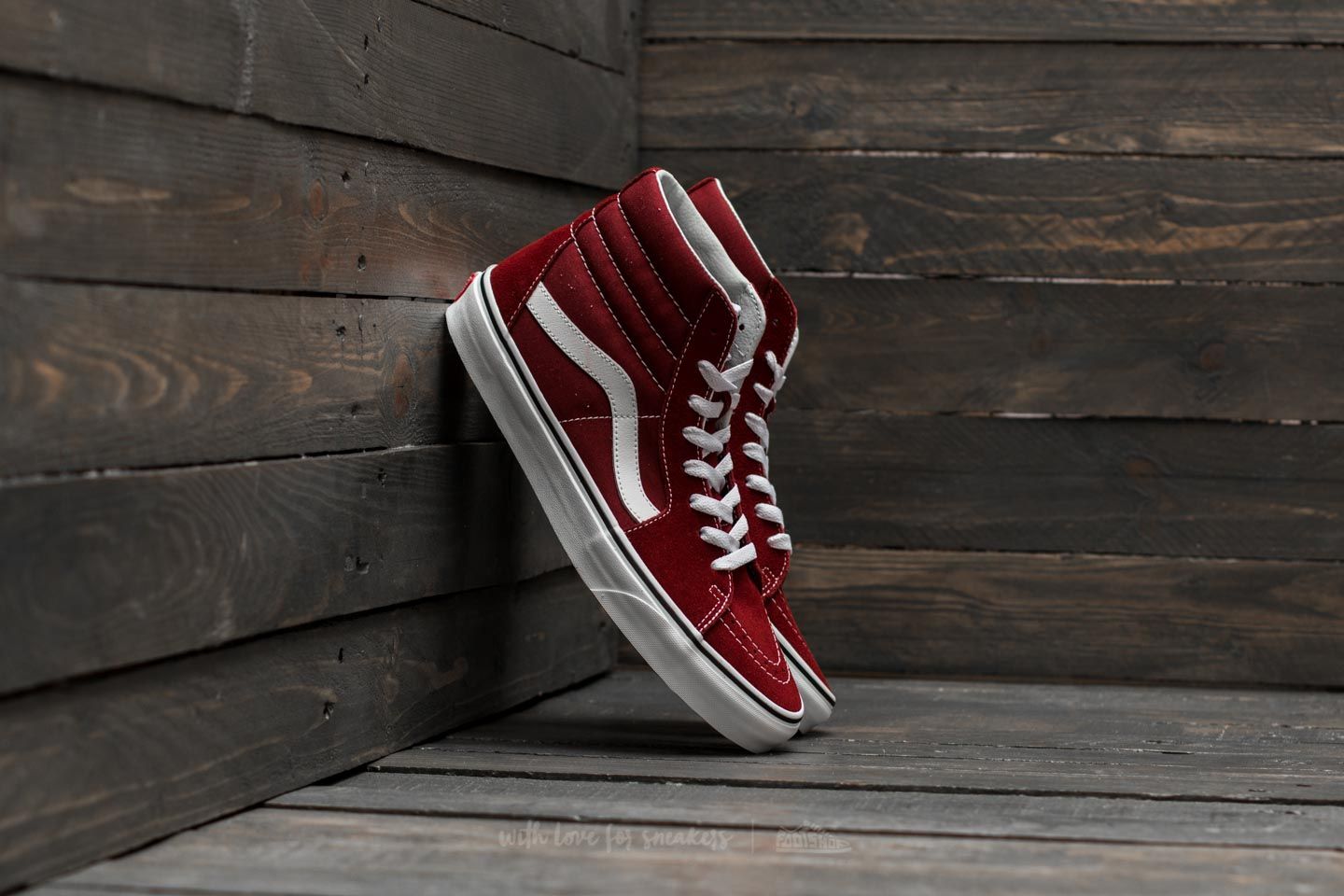 Men's shoes Vans Sk8-Hi Madder Brown/ True White