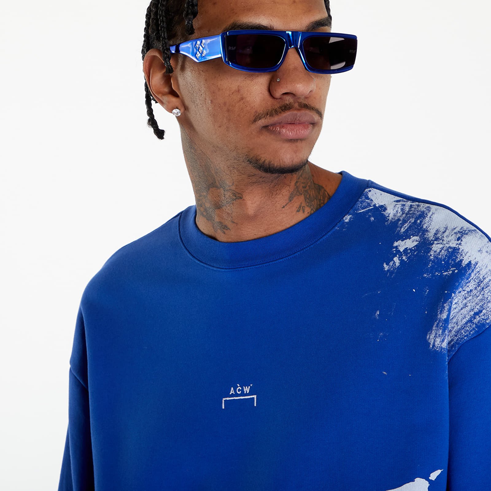Hoodies and sweatshirts  A-COLD-WALL* Brushstroke Crewneck Sweatshirt Volt Blue
