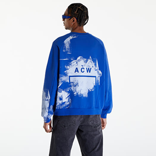 Bluzy A-COLD-WALL* Brushstroke Crewneck Sweatshirt Volt Blue