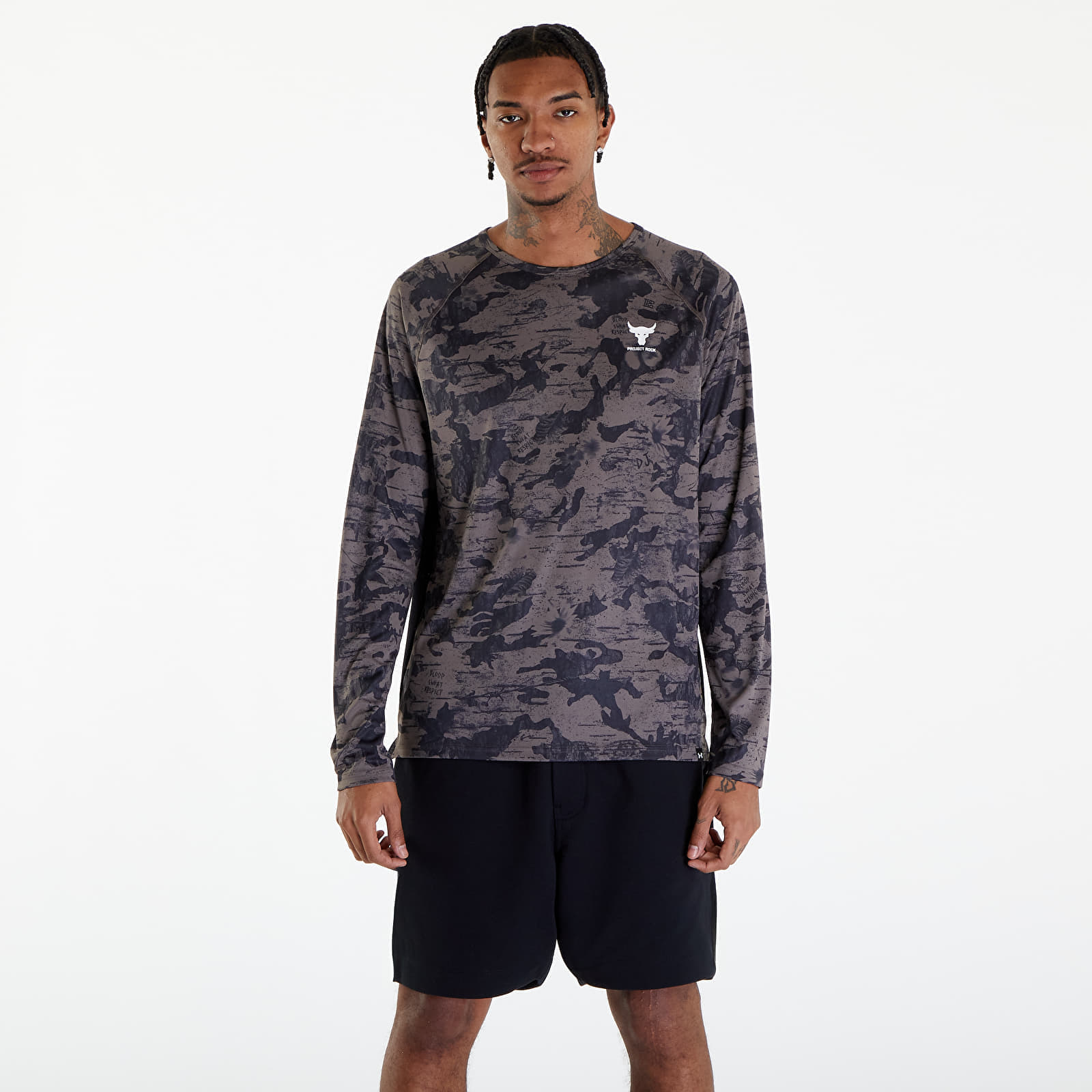 Levně Under Armour Project Rock IsoChill Long Sleeve T-Shirt Fresh Clay/ White