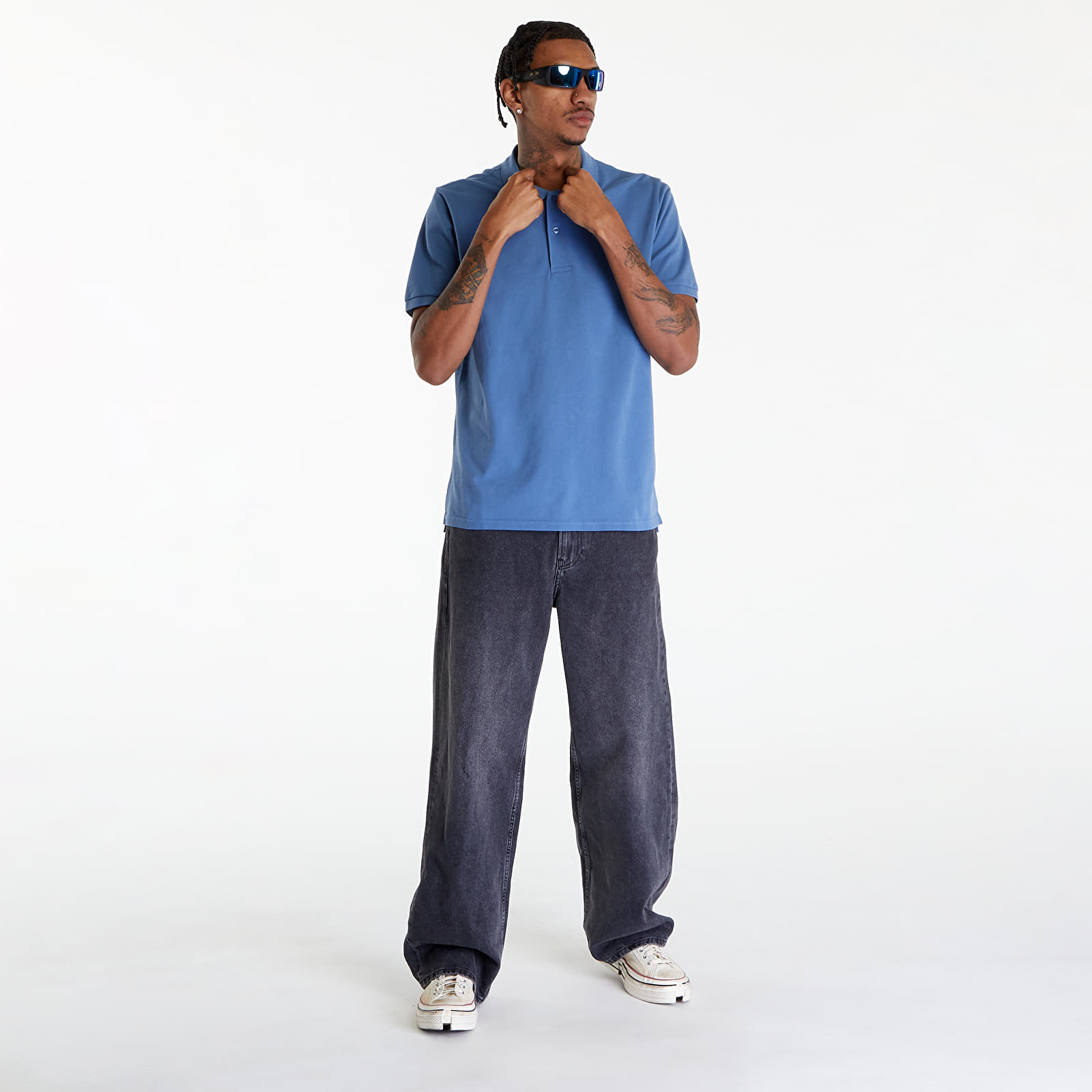 Tričká Carhartt WIP Short Sleeve Chase Pique Polo T-Shirt UNISEX Sorrent/ Gold