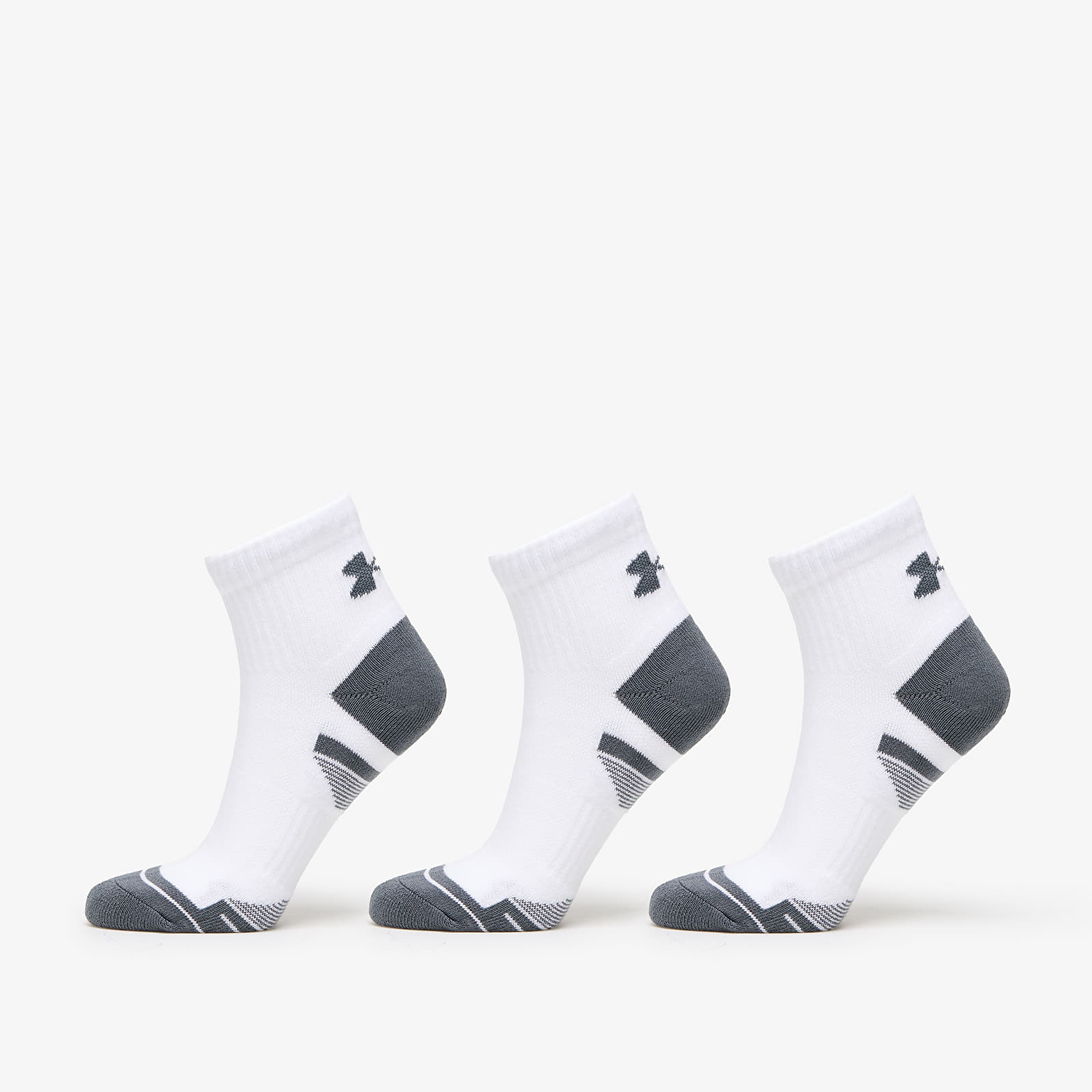 Zoknik Under Armour Performance Cotton 3-Pack QTR Socks White