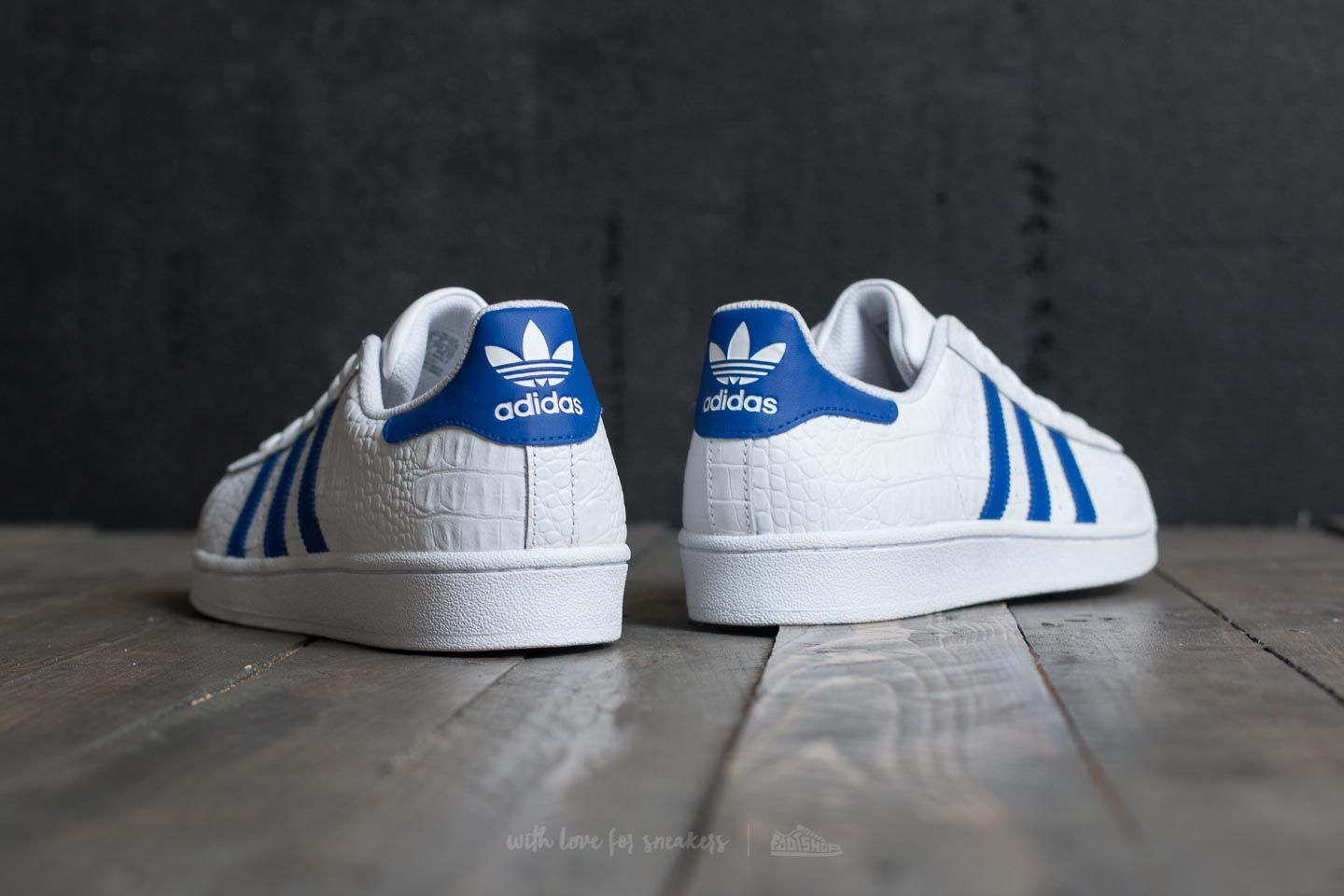 Adidas superstar weiß blau clearance