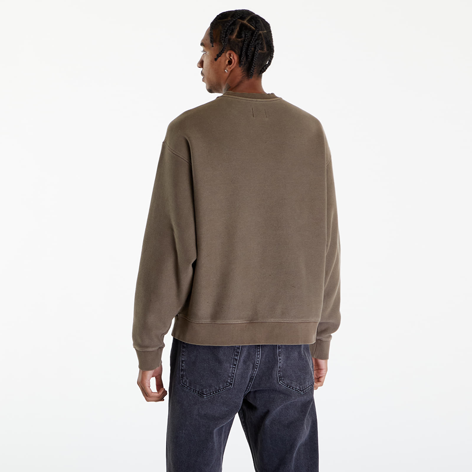 Mikiny Patta Classic Washed Crewneck Sweatshirt UNISEX Morel
