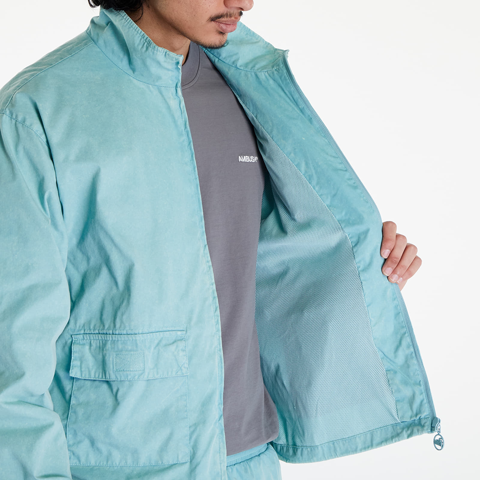 Bundy Patta Acid Washed Track Jacket Blue Radiance