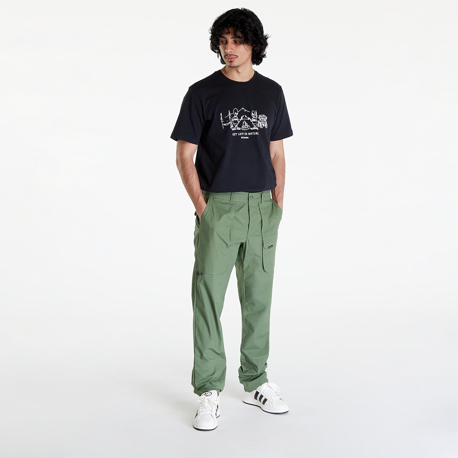 Pantalon Cargo Columbia Homme 36x32, Vert, 100% Coton, Omnishield - Très Bon état