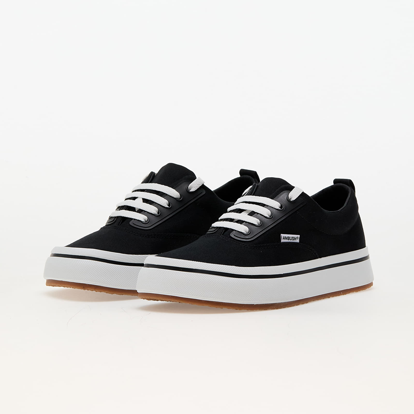 Pánské tenisky a boty Ambush Vulcanized Lace Up Canvas Black White