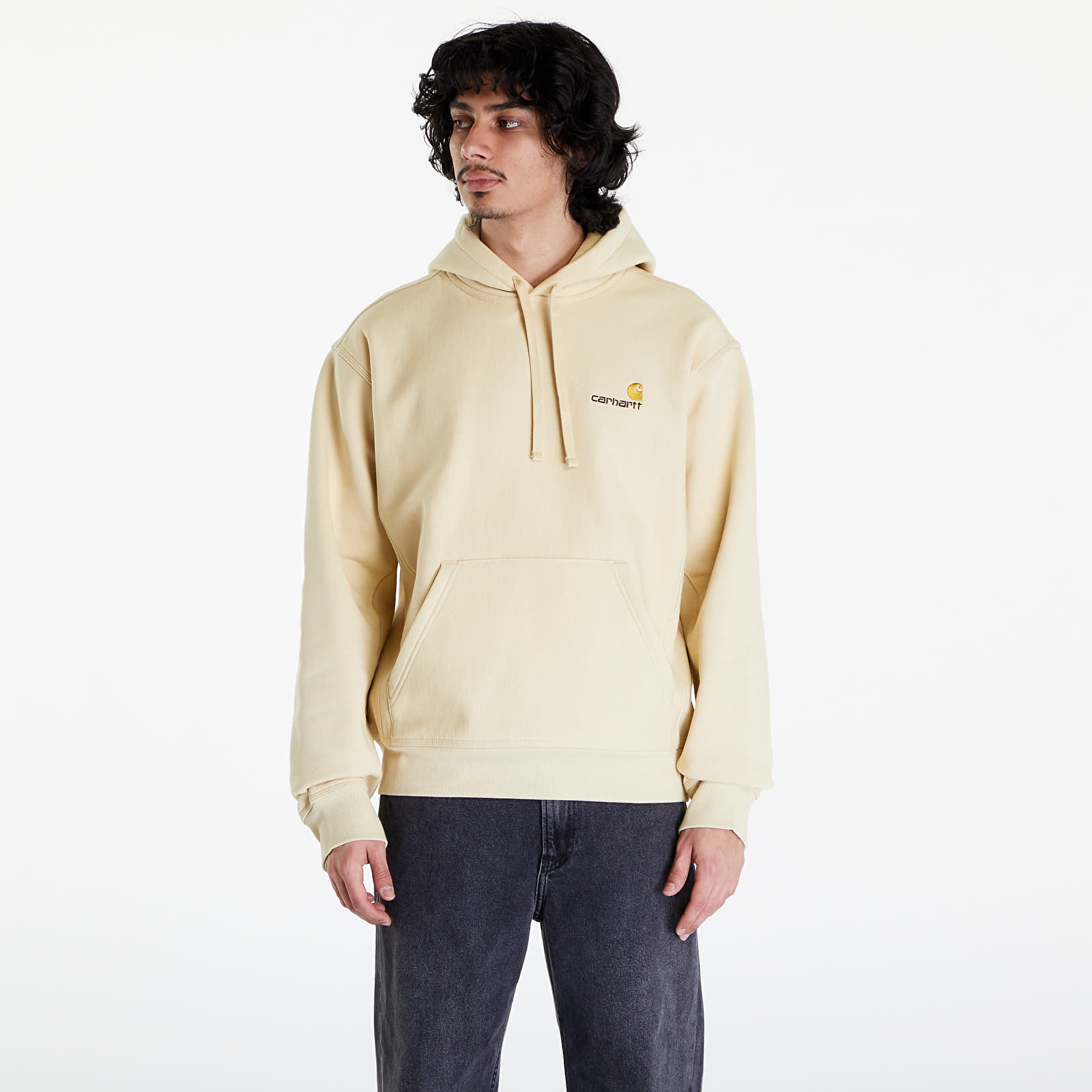 Kapucnis pulóverek és pulcsik Carhartt WIP Hooded American Script Sweat UNISEX Rattan