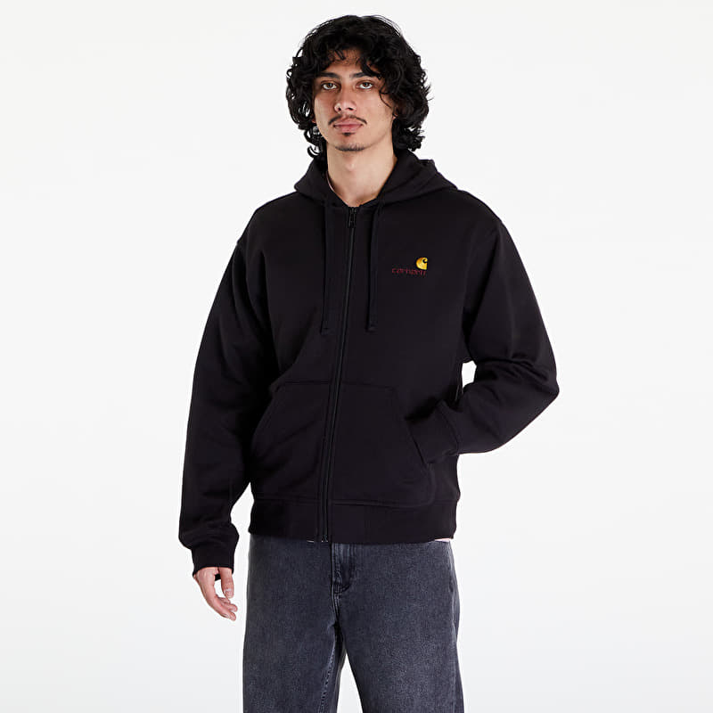 Mikina Carhartt WIP Hooded American Script Jacket UNISEX Black