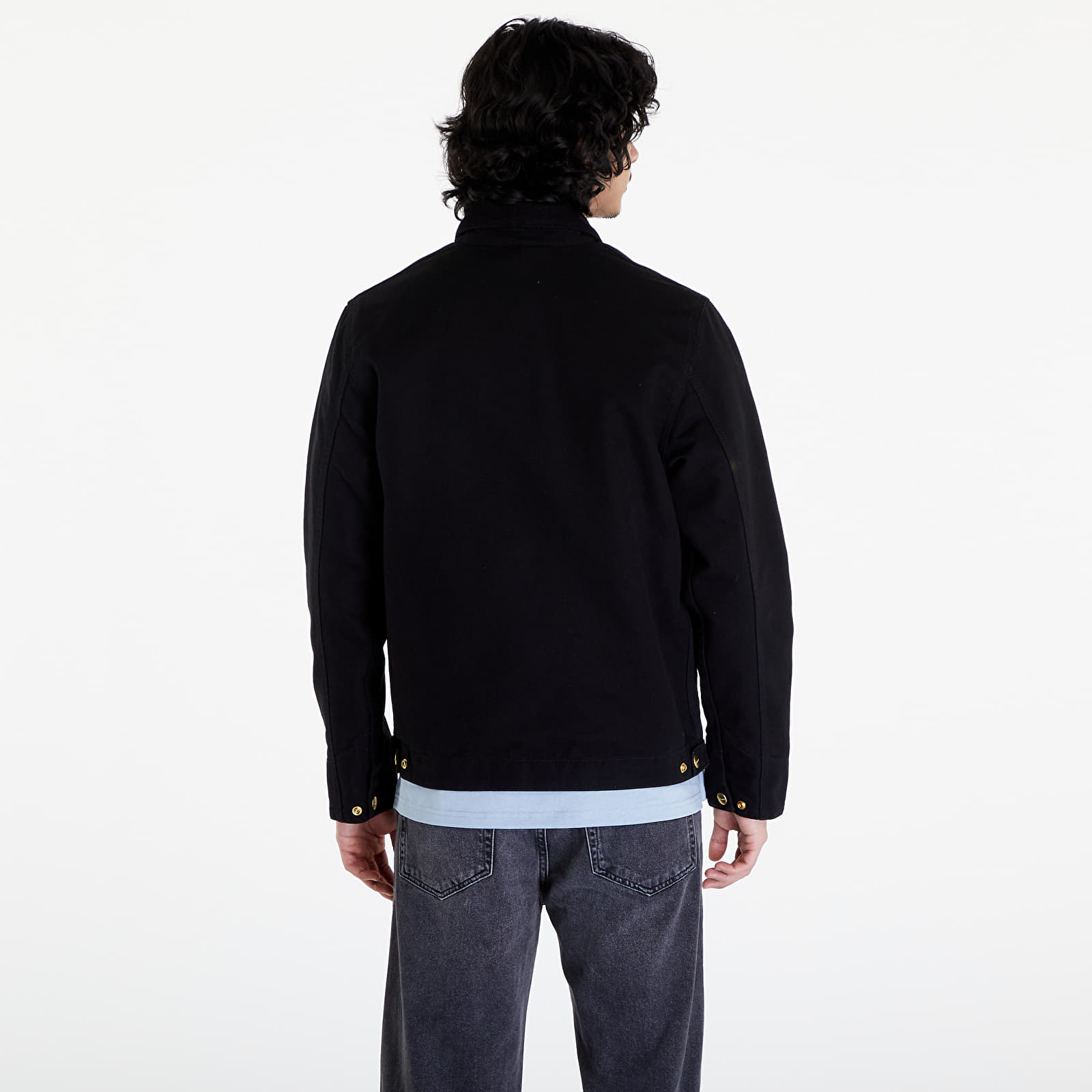 Kabátok Carhartt WIP Detroit Jacket UNISEX Black/ Black Rinsed