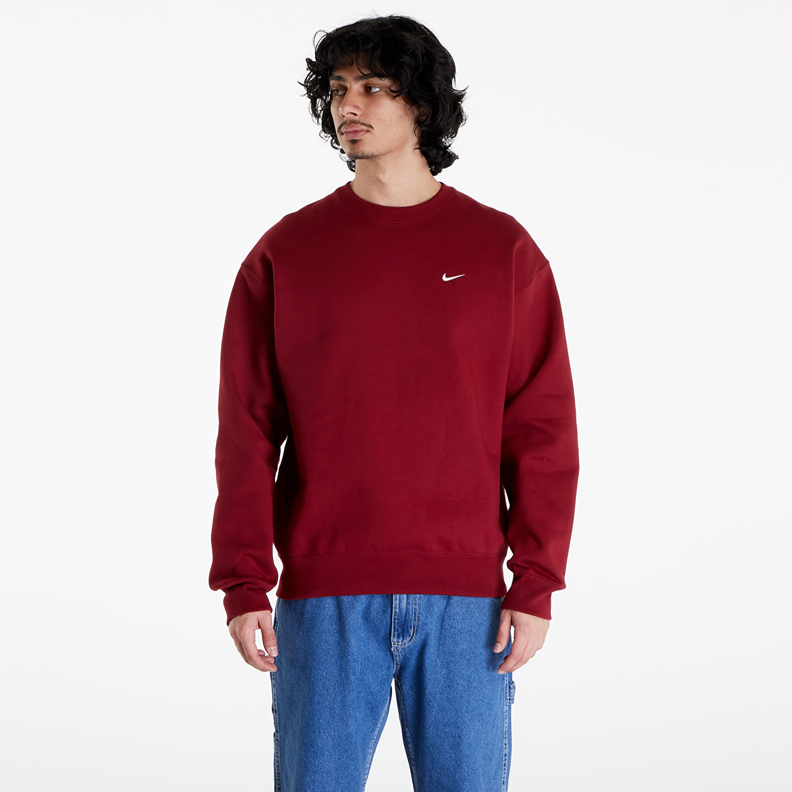 Nike swoosh red sweatshirt best sale
