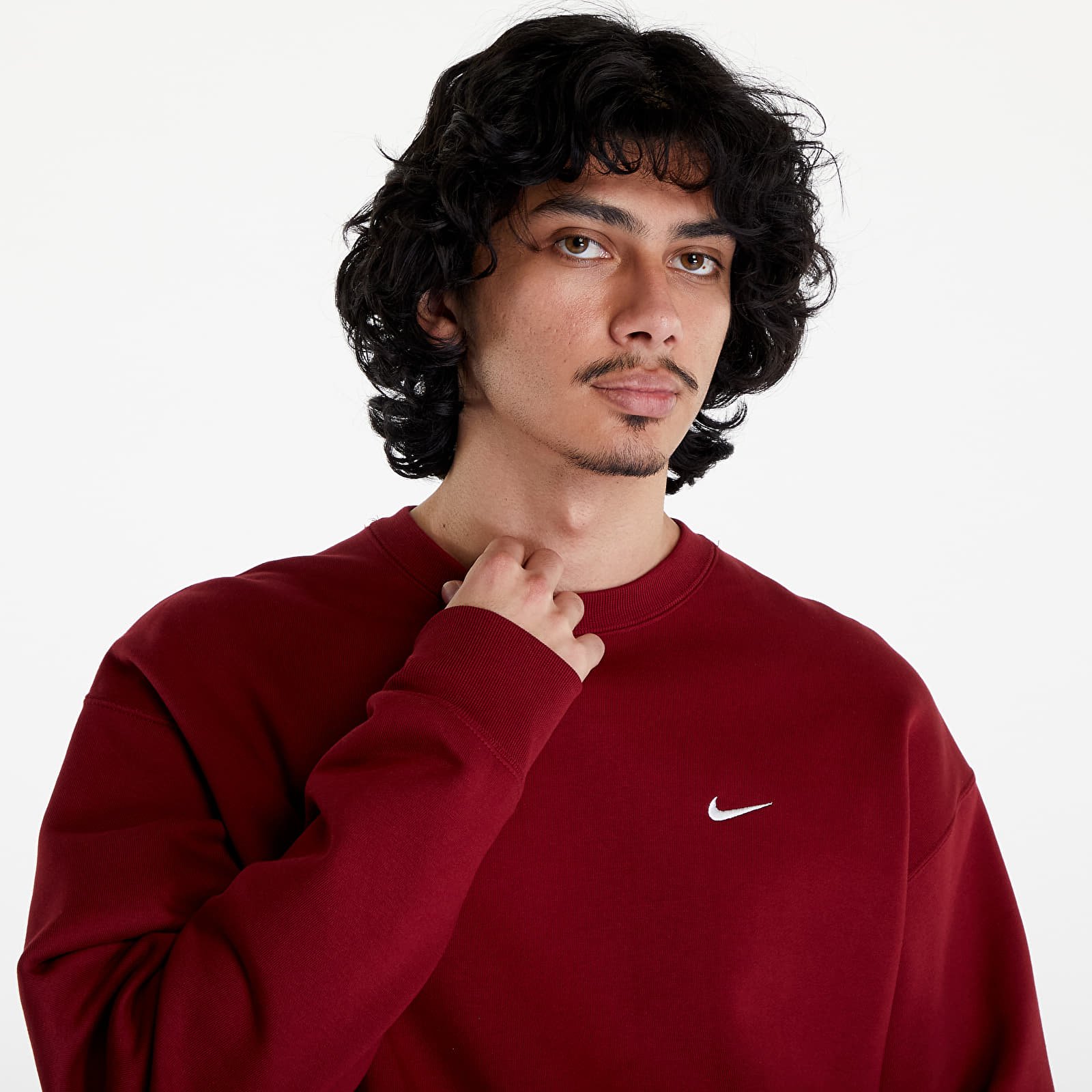 Sweatjacken und Sweatshirts Nike Solo Swoosh Men's Fleece Crew Team Red/ White