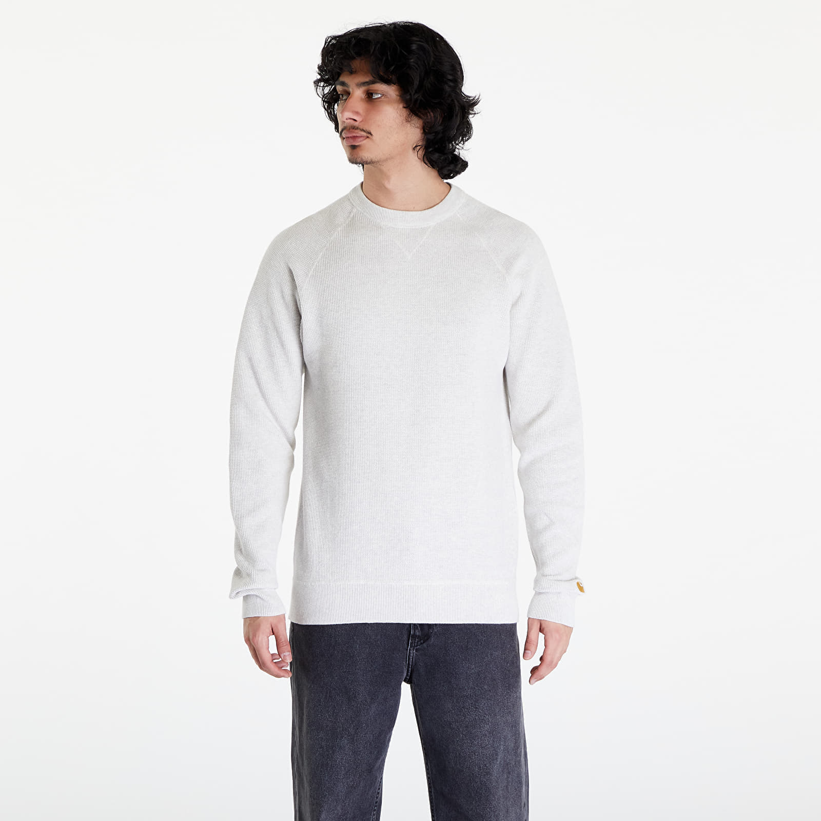 Svetr Carhartt WIP Chase Sweater Ash Heather/ Gold L