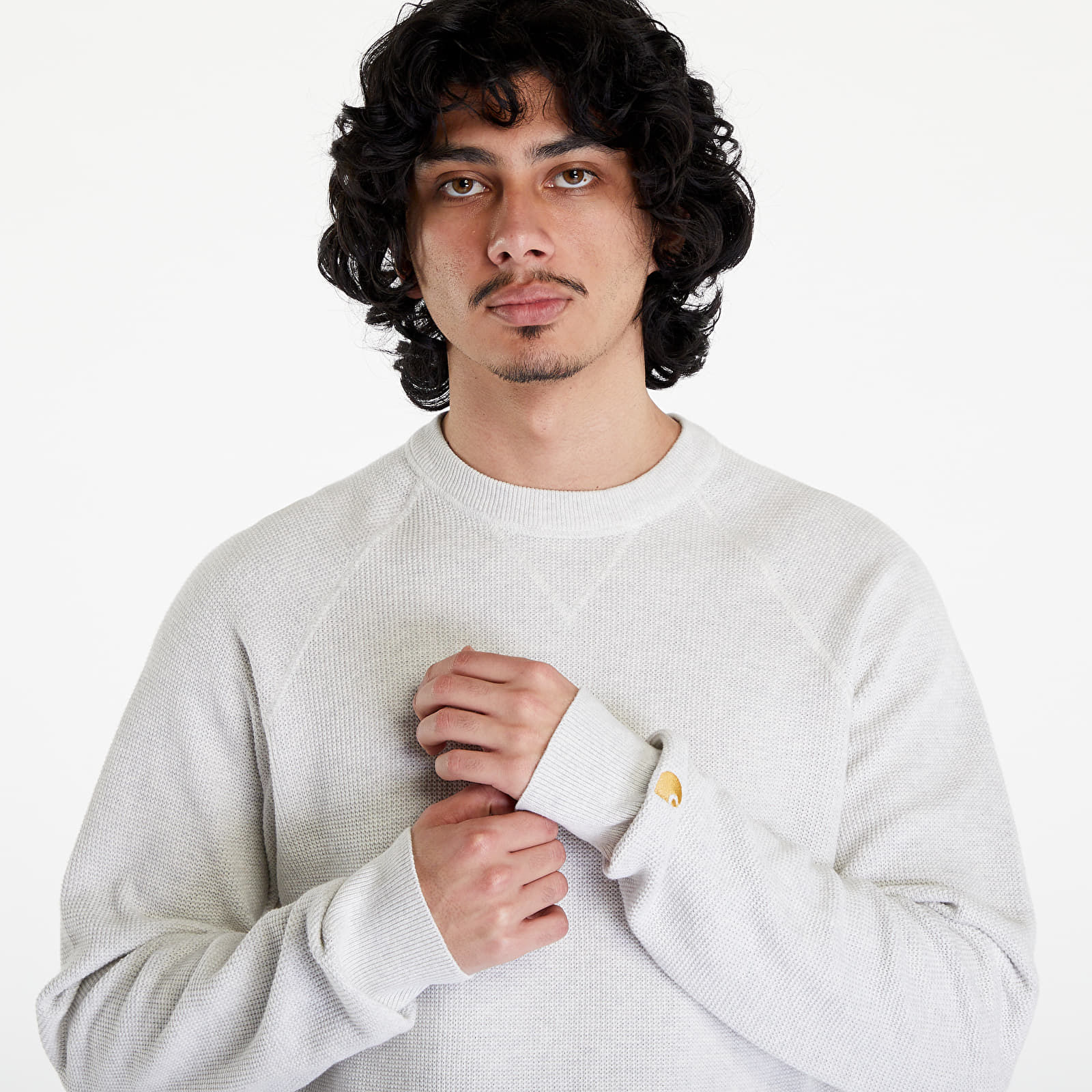 Sweatshirts Carhartt WIP Chase Sweater Ash Heather/ Gold 